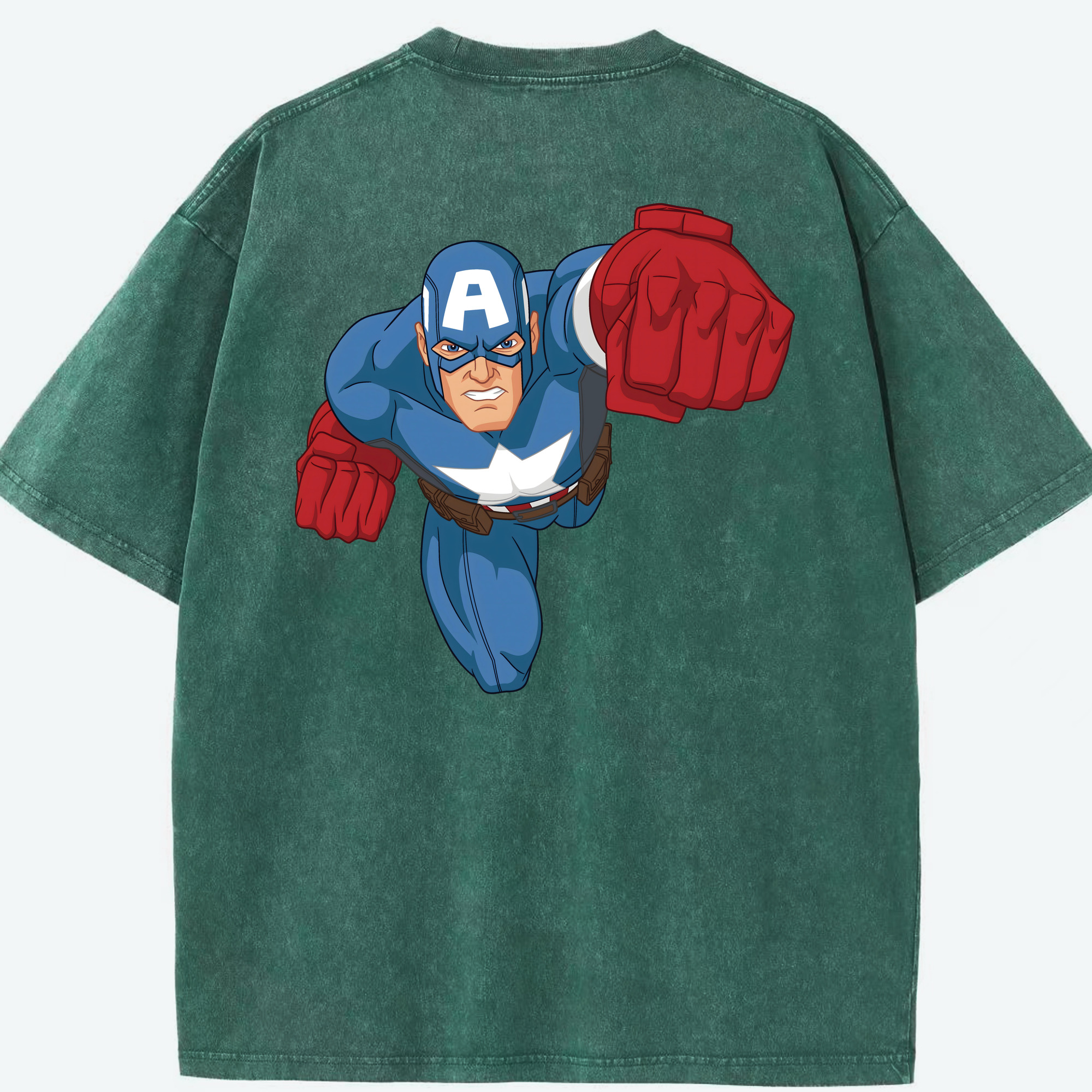 （画像用） アベンジャーズ The Avengers 綿100% ヴィンテージ風 半袖Tシャツ（背面プリント）